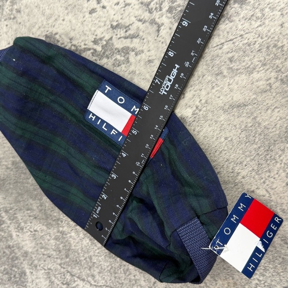 Vintage Tommy Hilfiger Toiletry Pencil Bag Plaid Zip Pouch - Picture 5 of 5